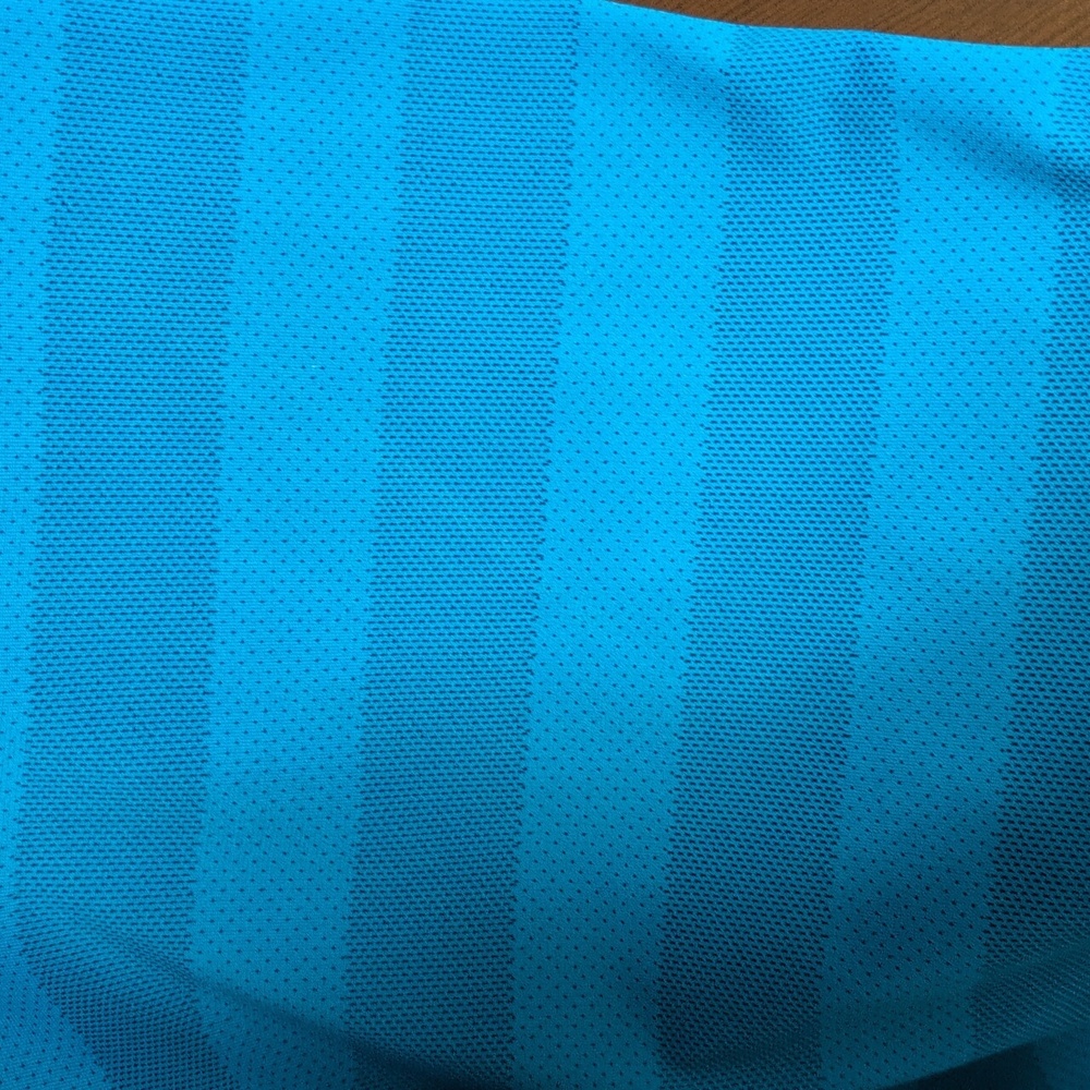 Nike Zonal Cooling Polo Men's M Stripe Blue Nebula Golf Vacation Resort - Picture 12 of 13